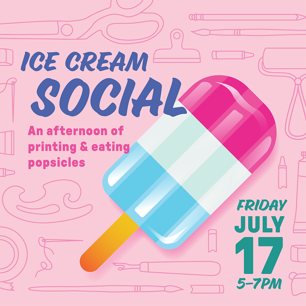 Ice Cream Social Printmaking Party