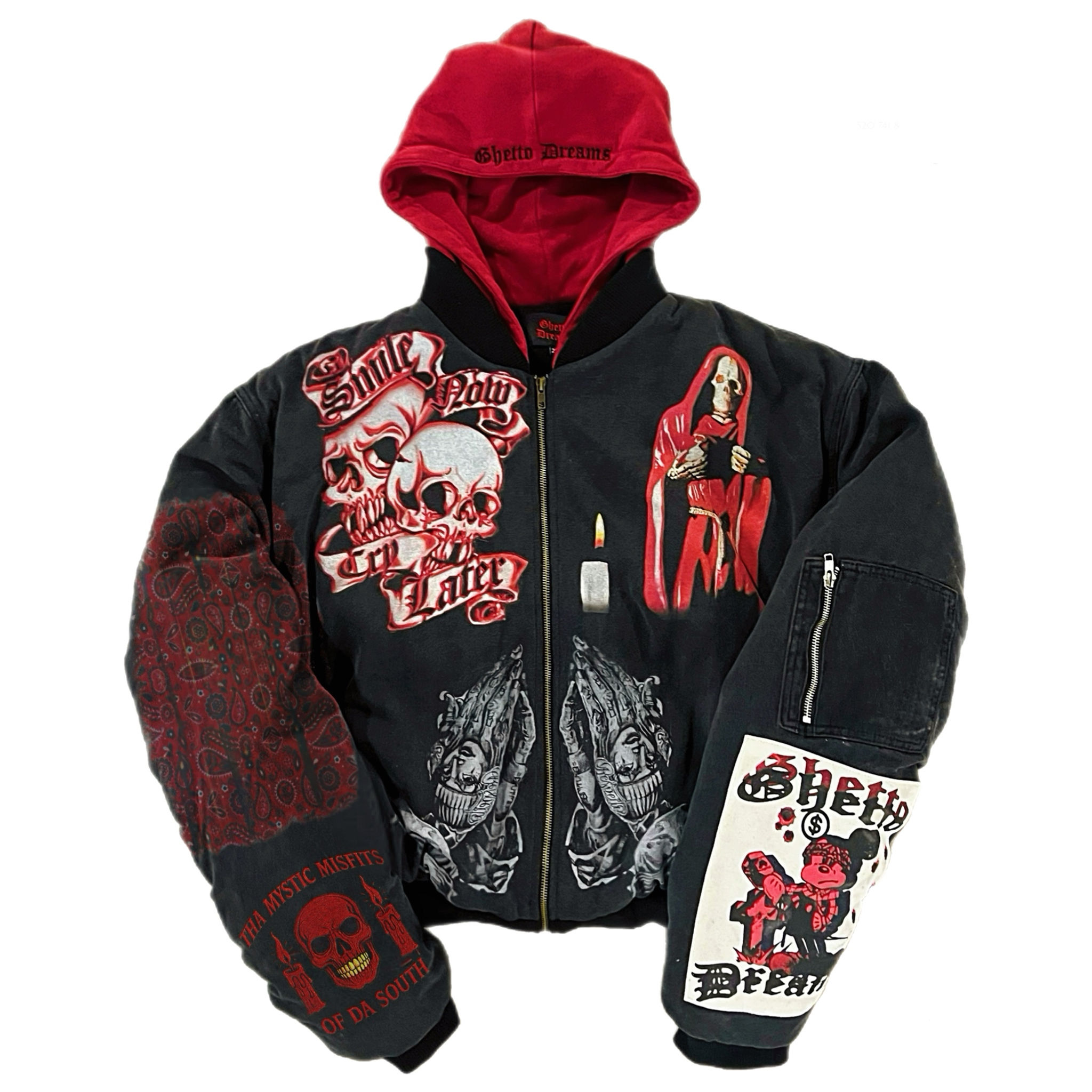 MYSTIC MISFIT BL00DY BOMBER HOODED JACKET 