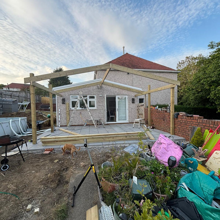 New Patio & Pergola Project in Loughor, Swansea