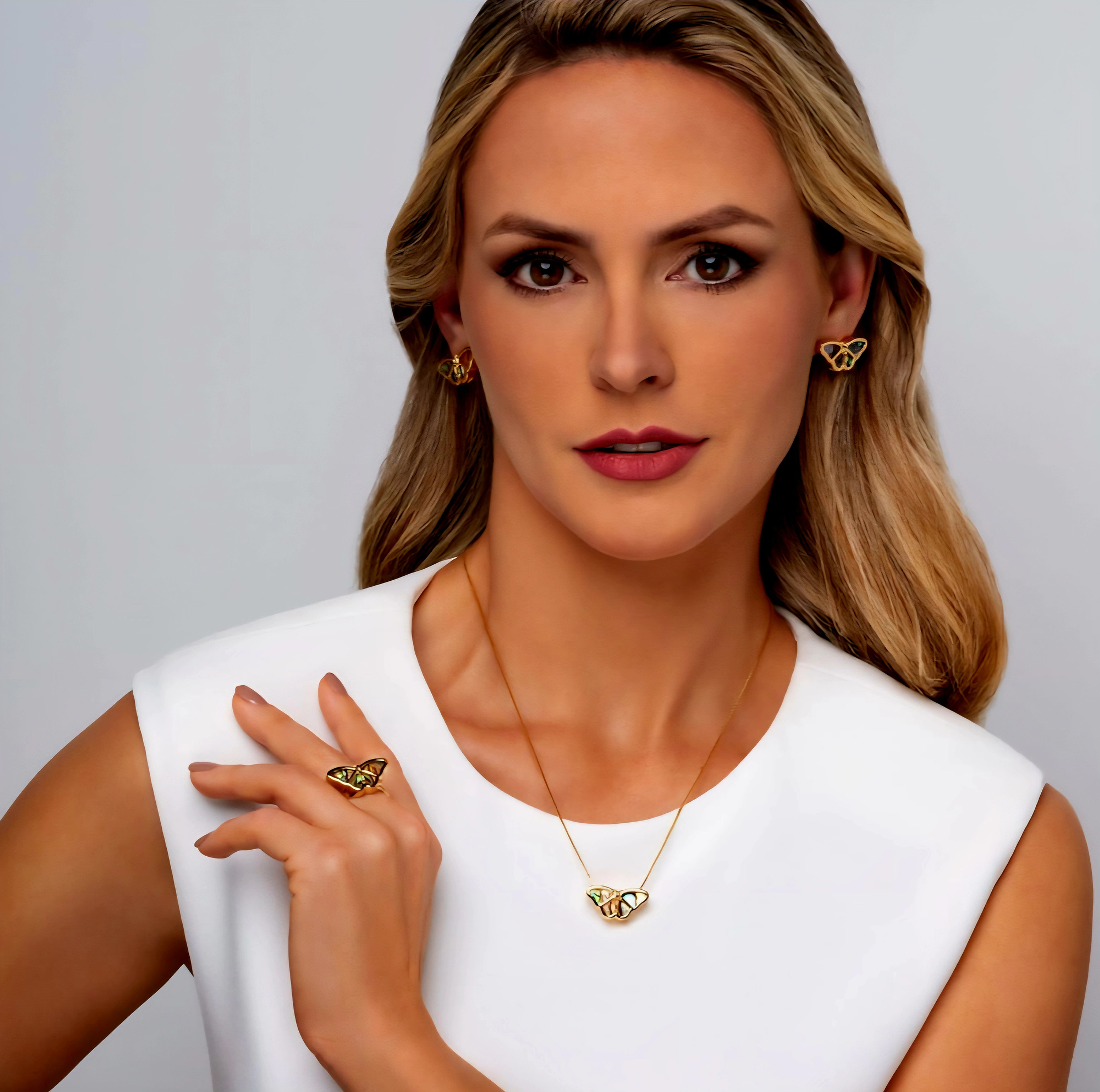 ANEL DOURADO BORBOLETA