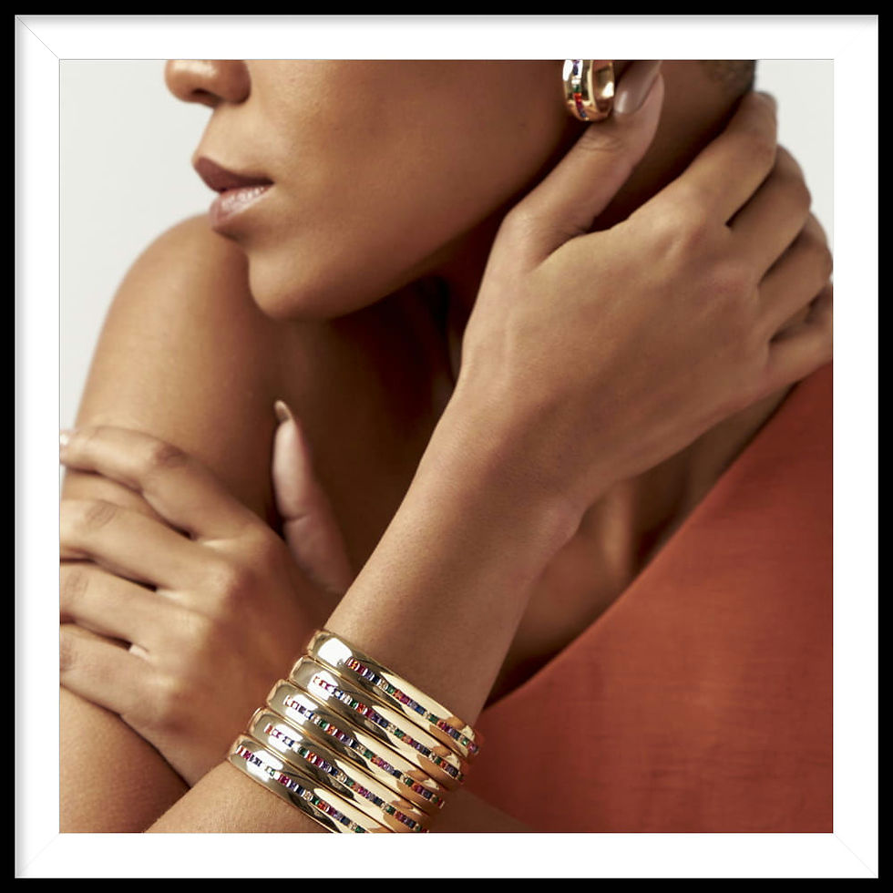Miniatura: BRACELETE DOURADO MULTICOLORS