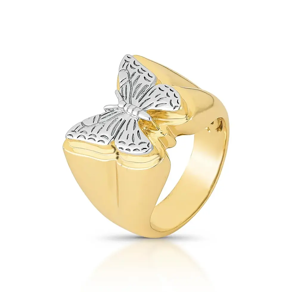 Miniatura: ANEL BANHO OURO 18K BUTTERFLY