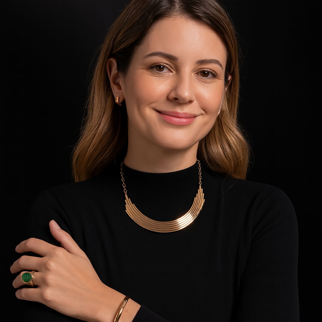 COLAR EM ARO TEXTURIZADO LISO