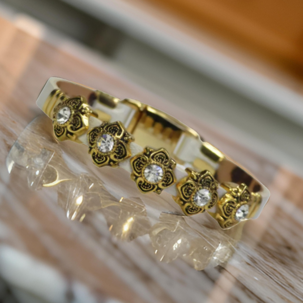 Miniatura: PULSEIRA FLOWERS OFF WHITE