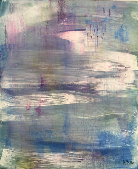 Alyssa Dabbs (b.1998). Forward. Oil and acrylic on canvas, 120 x 100 cm.