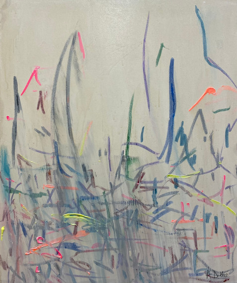 Alyssa Dabbs (b.1998). Swish. Oil and acrylic on canvas, 120 x 100 cm.