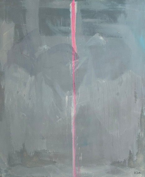 Alyssa Dabbs (b.1998). Strike. Oil on canvas, 120 x 100 cm.