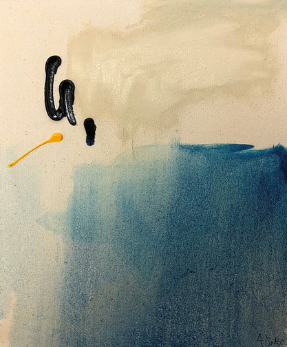 Alyssa Dabbs (b.1998). Aigrette. Oil and acrylic on canvas, 39 x 32.5 cm.
