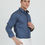 Thumbnail: Giza cotton Persian Blue mens shirt
