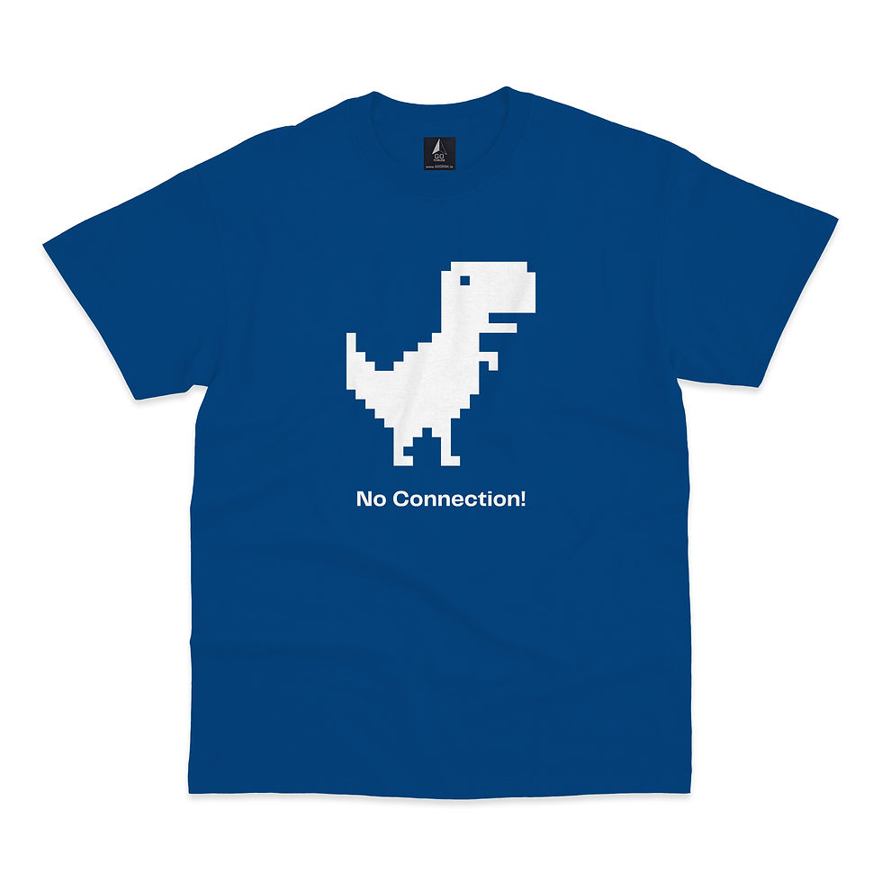 Thumbnail: Gofearless Royal blue Printed Tshirt