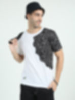 Man wearing a stylish white Tshirt