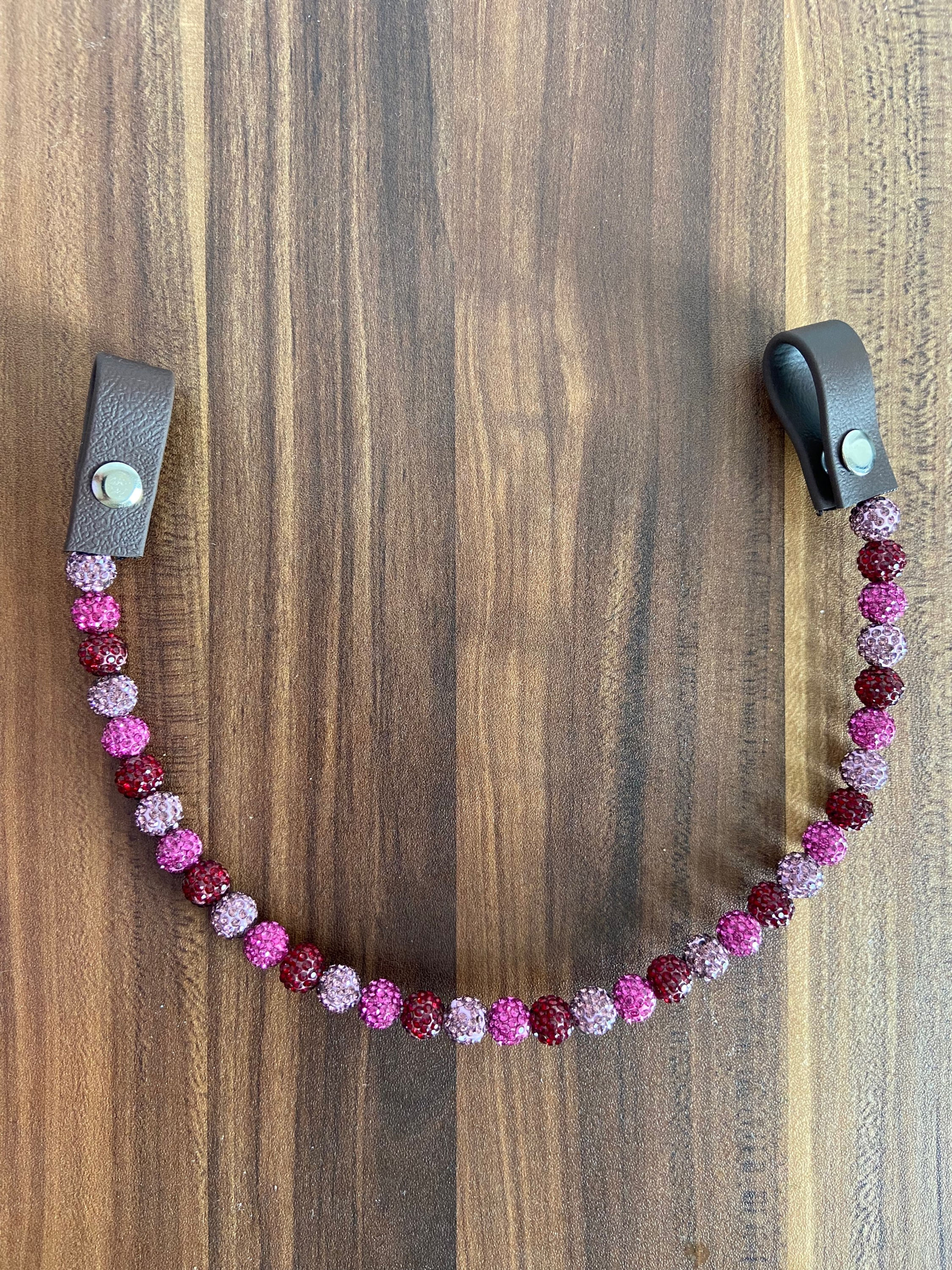 Stirnriemen gerade bordeaux/pink/rosa