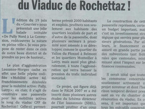Une passerelle pour la mobilité douce le long du Viaduc de Rochettaz !