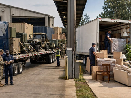 Military freight moves government equipment and supplies. Military moves transport a service member’s household goods—two distinct markets with different contracts, risks, and insurance requirements.