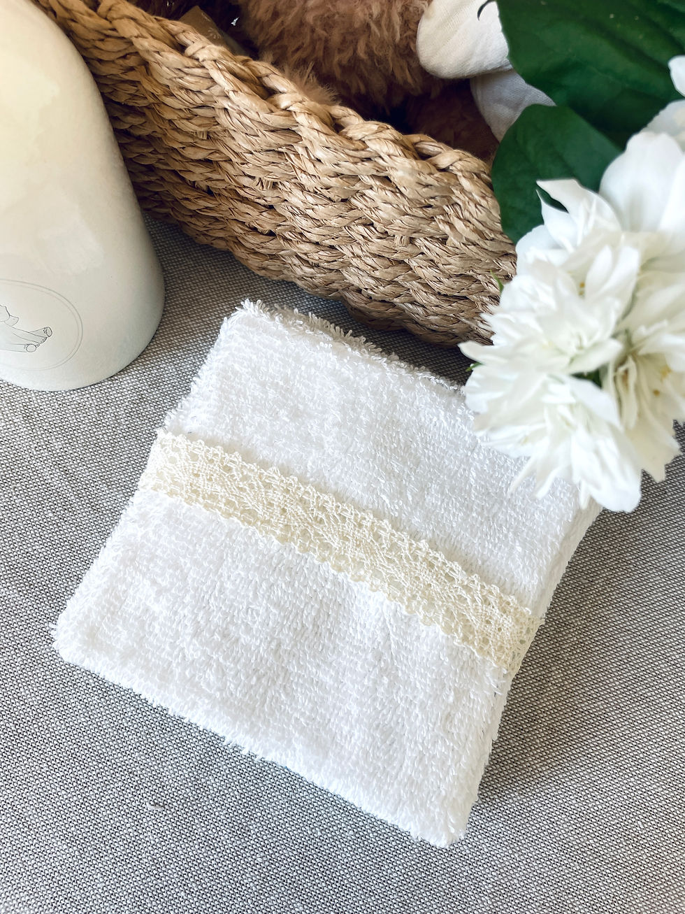 Miniature : Lot de 7 lingettes lavables papillons et lavandes