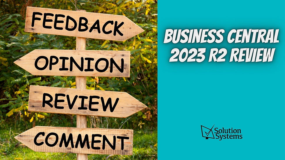 Business Central 2023 Release Wave 2 Review
