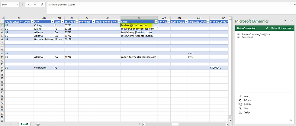 Business Central Edit in Excel
