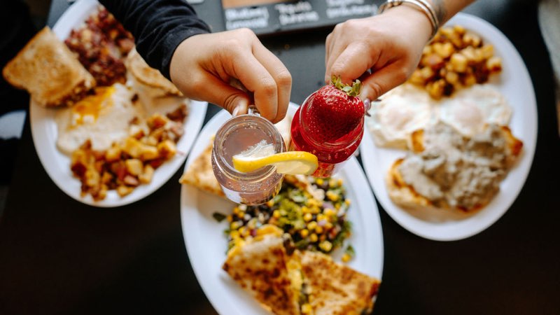 Arranged Food and Objects