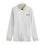 Thumbnail: White & Beige Men's Lapel Collar Shirt With Concealed Placket