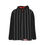 Thumbnail: Black Pinstripe Men's Hooded Zipper Windproof Jacket