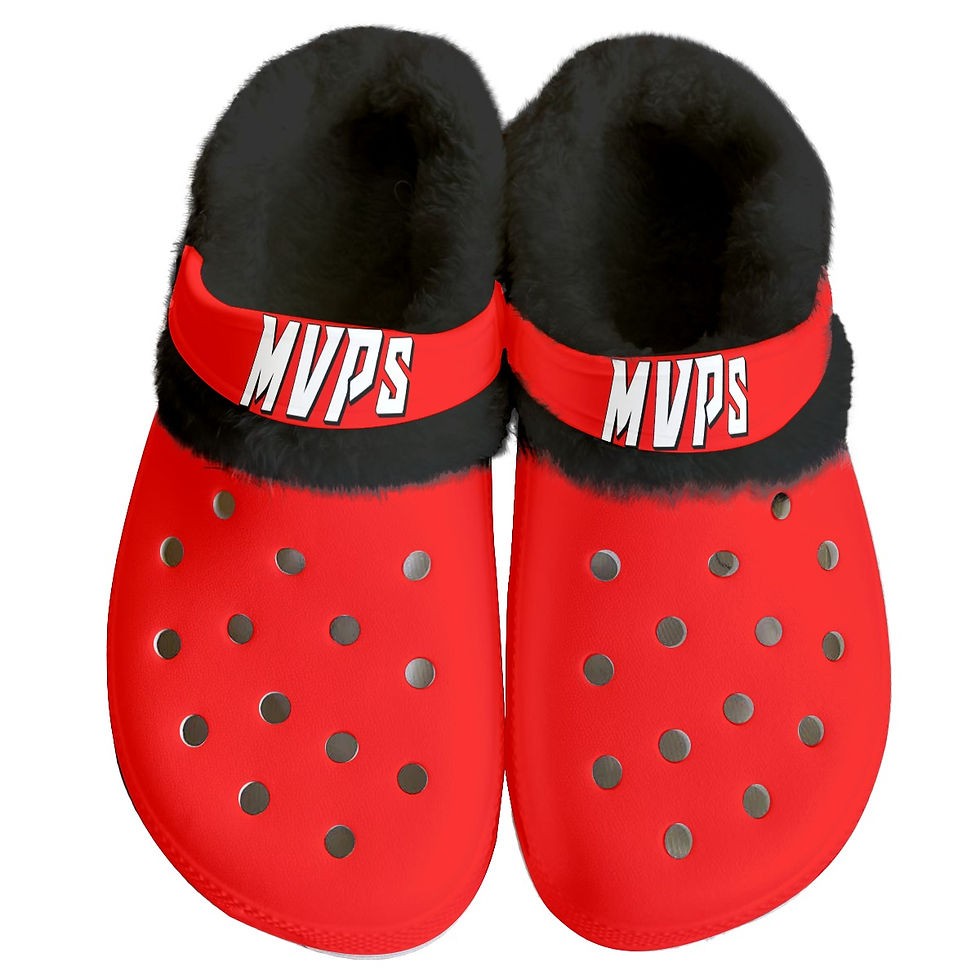 Thumbnail: Red Men's Classic Clogs with Fleece