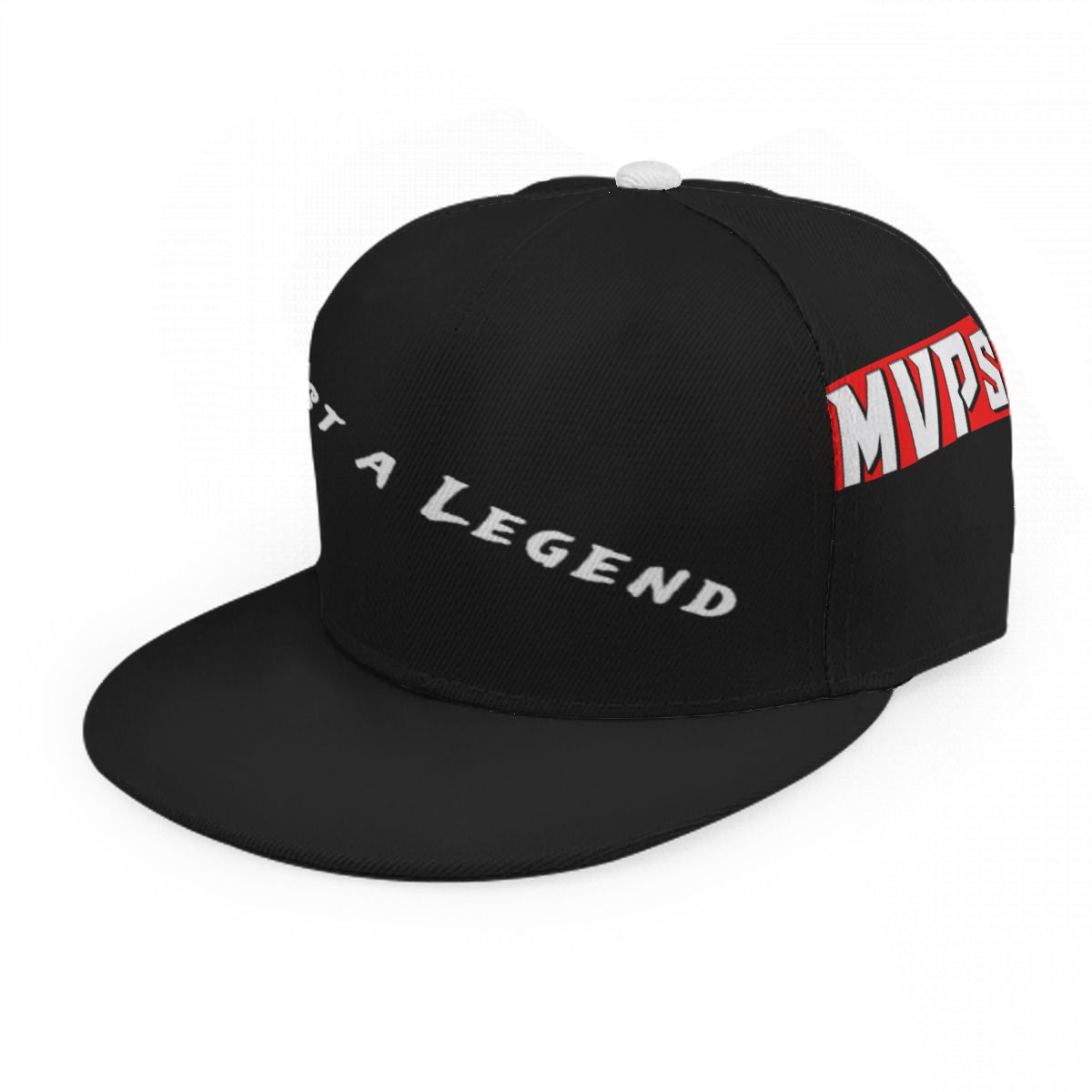 Just A Legend Baseball Cap With Flat Brim (Black)