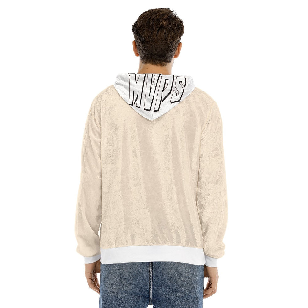 Thumbnail: Velvet Beige Men's Pullover Hoodie