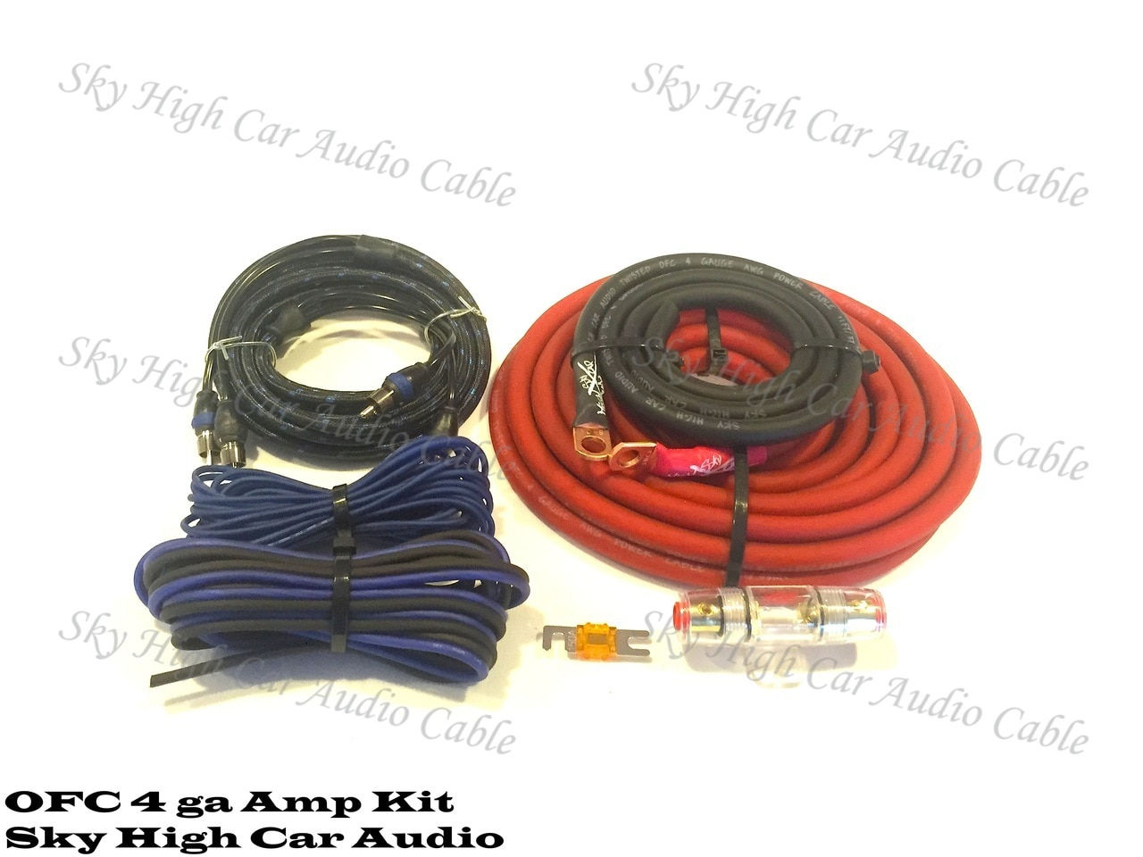 Sky High Car Audio 4 OFC Amp Kit