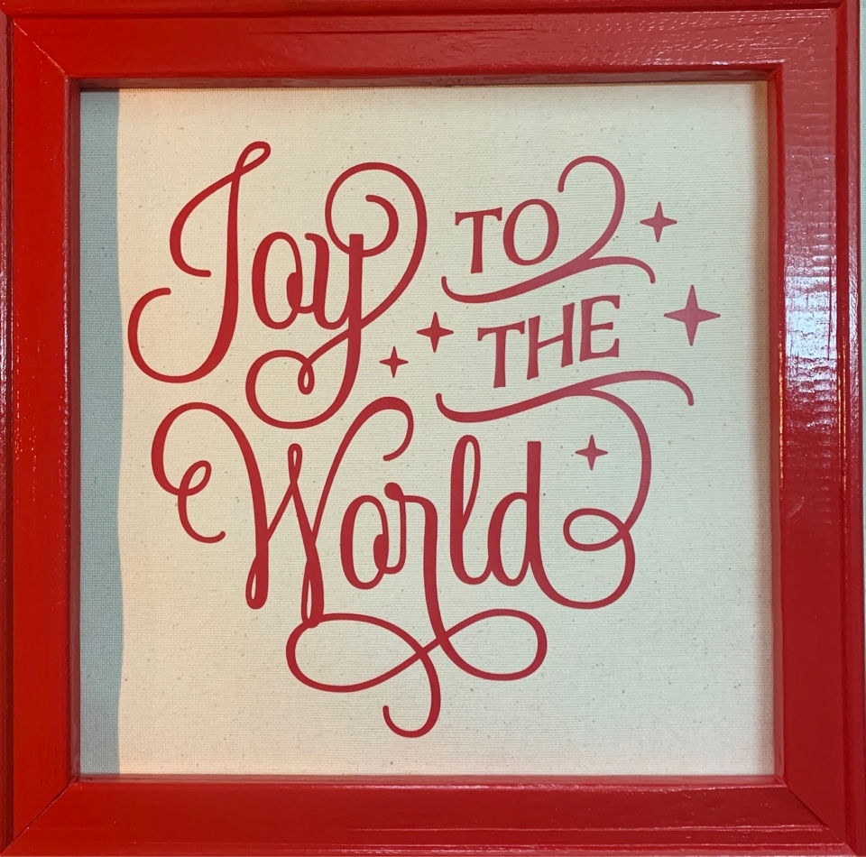 Joy to the World Canvas Wall Hanging