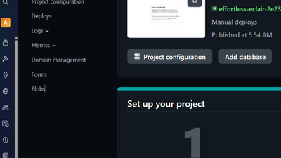 Tela de Projeto do Netlify