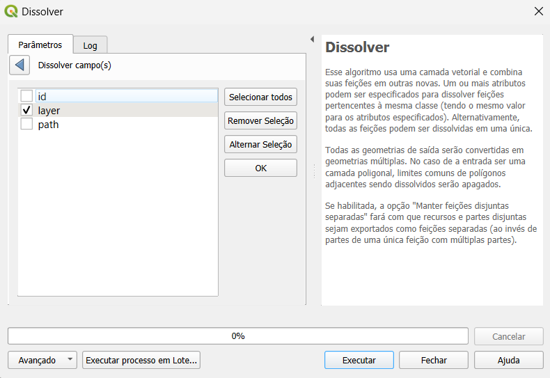 Selecione o atributo no qual você definiu o mesmo valor para todas as feições.