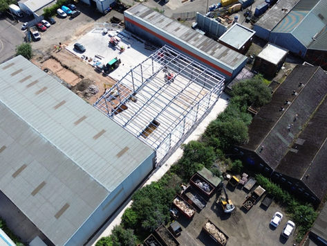 Materials Recycling Facility, Steel Frame Building Cardiff