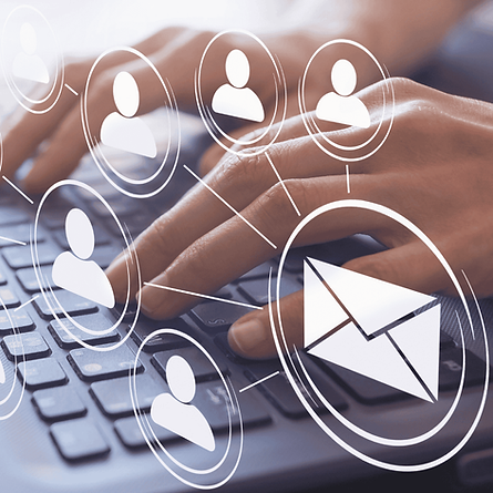 A laptop keyboard depicting email marketing agency services