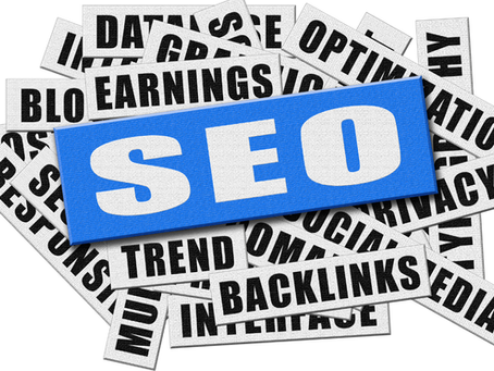 SEO stacked on top of newspaper clippings