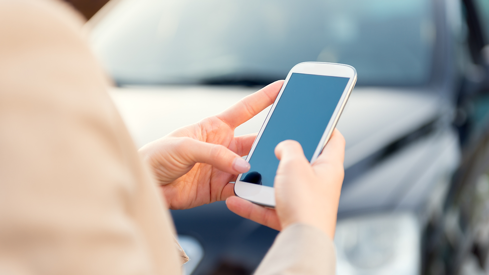 A client on their phone, exhibiting informal marketing through text.