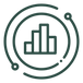 a graphic showing charts circled, indicating flexible marketing support according to your needs