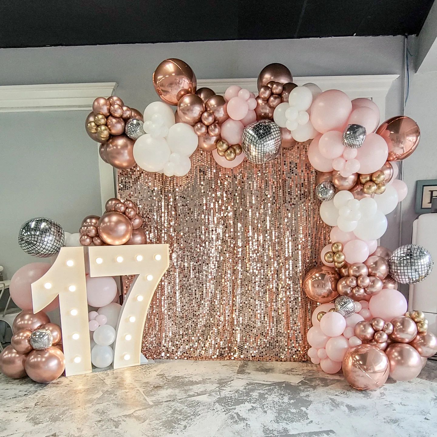 Pipe & drape with sequin drapes