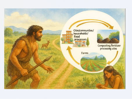 hunting and gathering, circularity, circular regenerative, agriculture, farm, farming, fertilizer, compost, composting, community, urban farming, commercial farming, Agroecology 