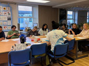 Photo of Cramlington hospital MRI team trialing the Live Well with Healthy Habits journal