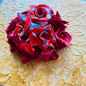 Handcrafted origami roses made with premium Japanese paper
