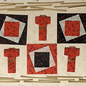 A playful dance of paper and pattern