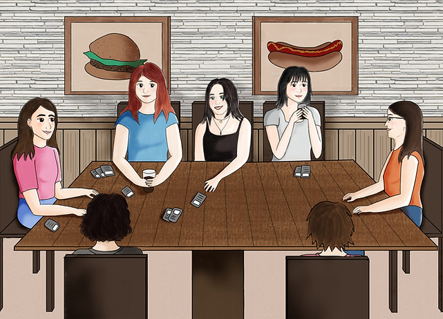 Meeting with friends