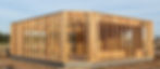 Wooden frame of a house under construction
