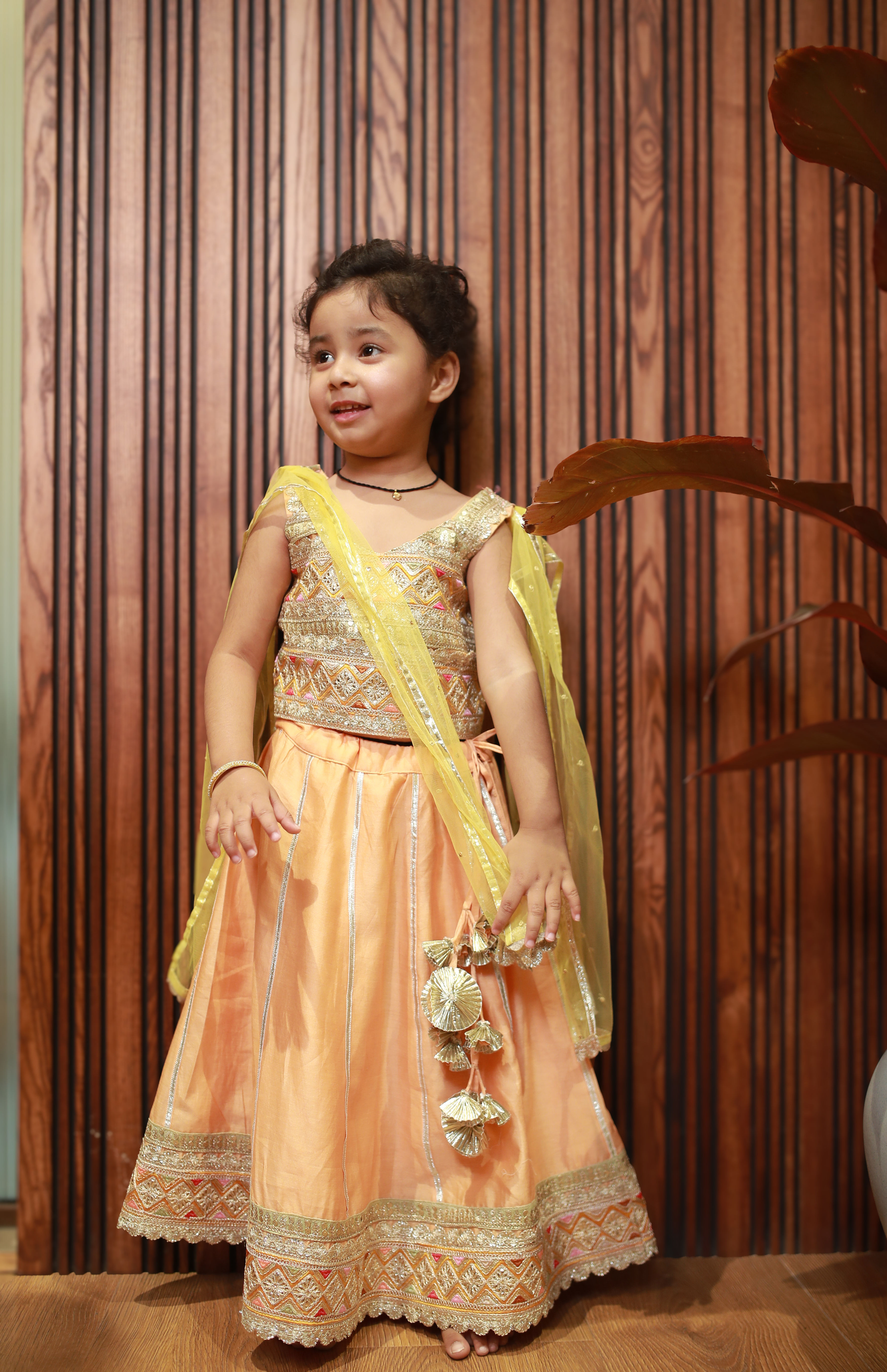 Lehenga with attached Dupatta