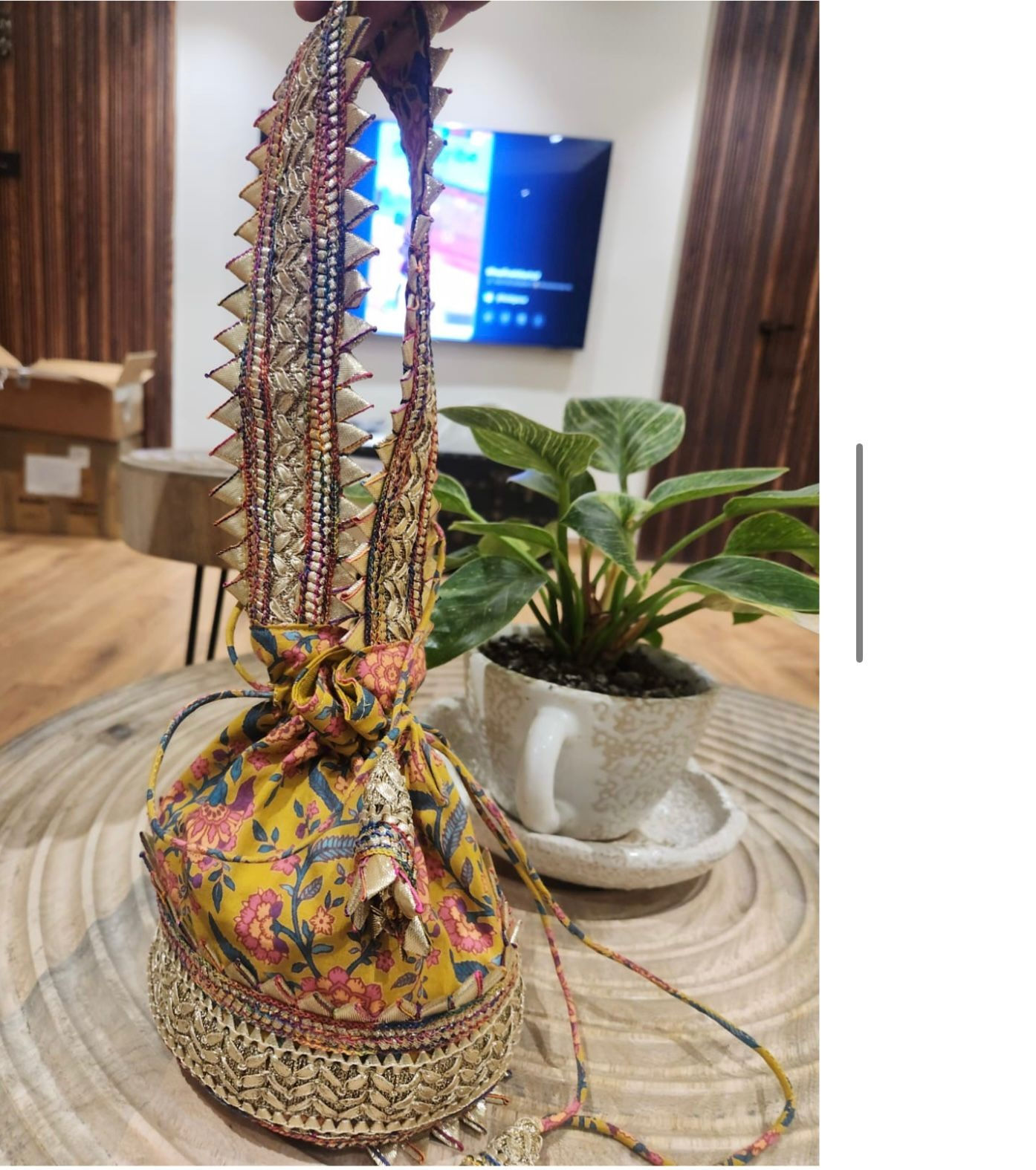 Mustard Yellow Potli Bag