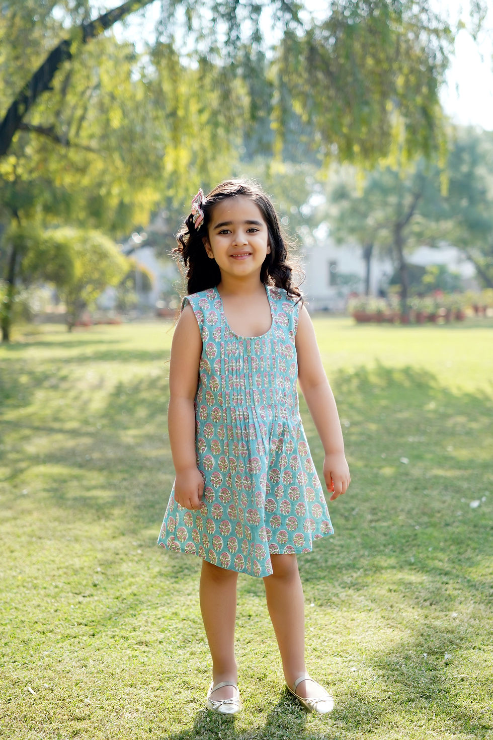 Thumbnail: Block Printed Dress ( Floral )