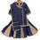 Thumbnail: Dark Blue Lehenga with Gold Panelling