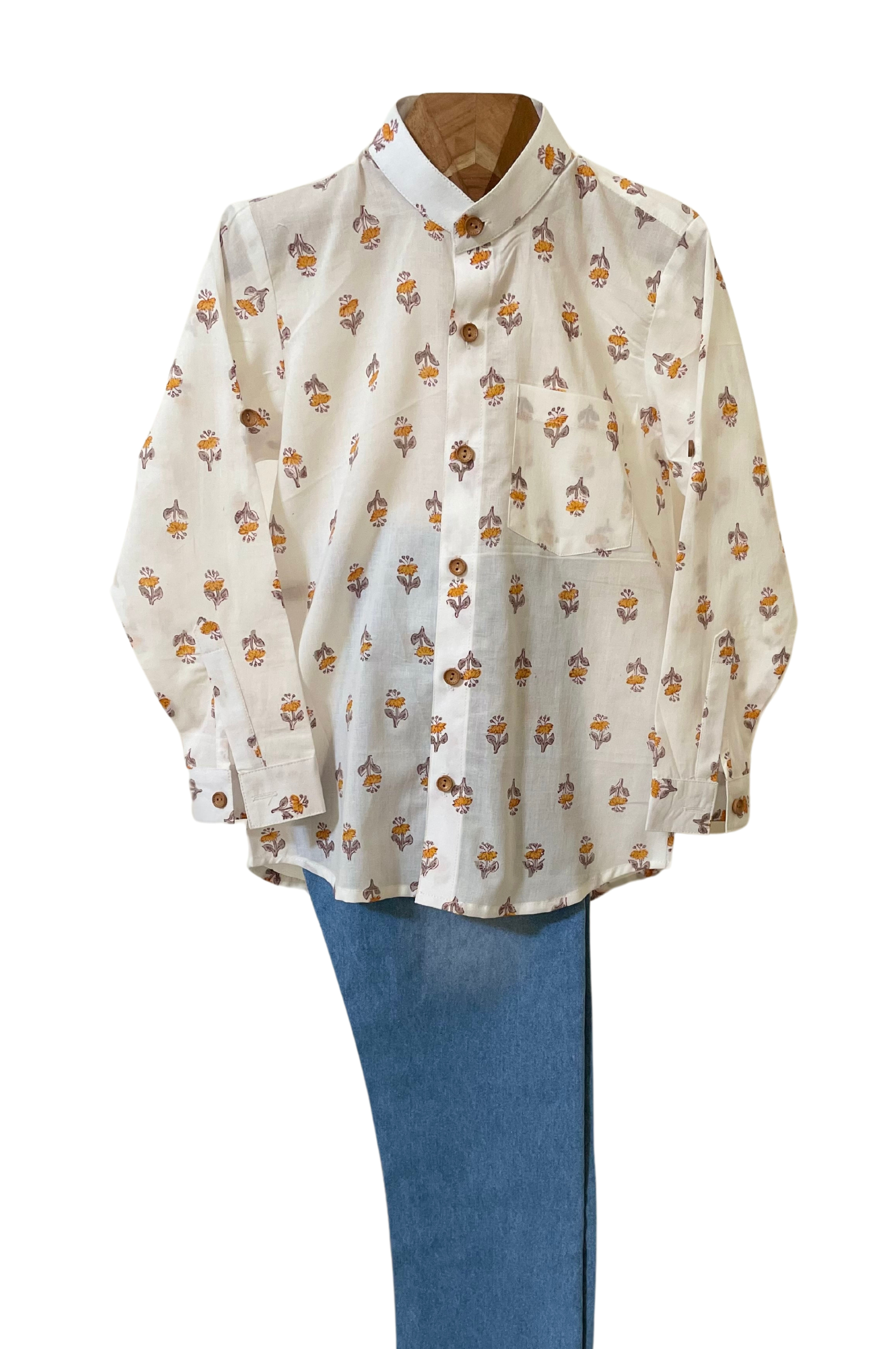 Floral Cotton Shirt for Boys