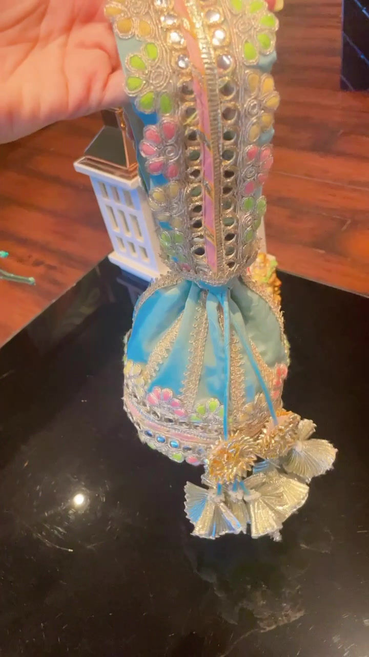 Thumbnail: Teal Blue Silk Chanderi Bag