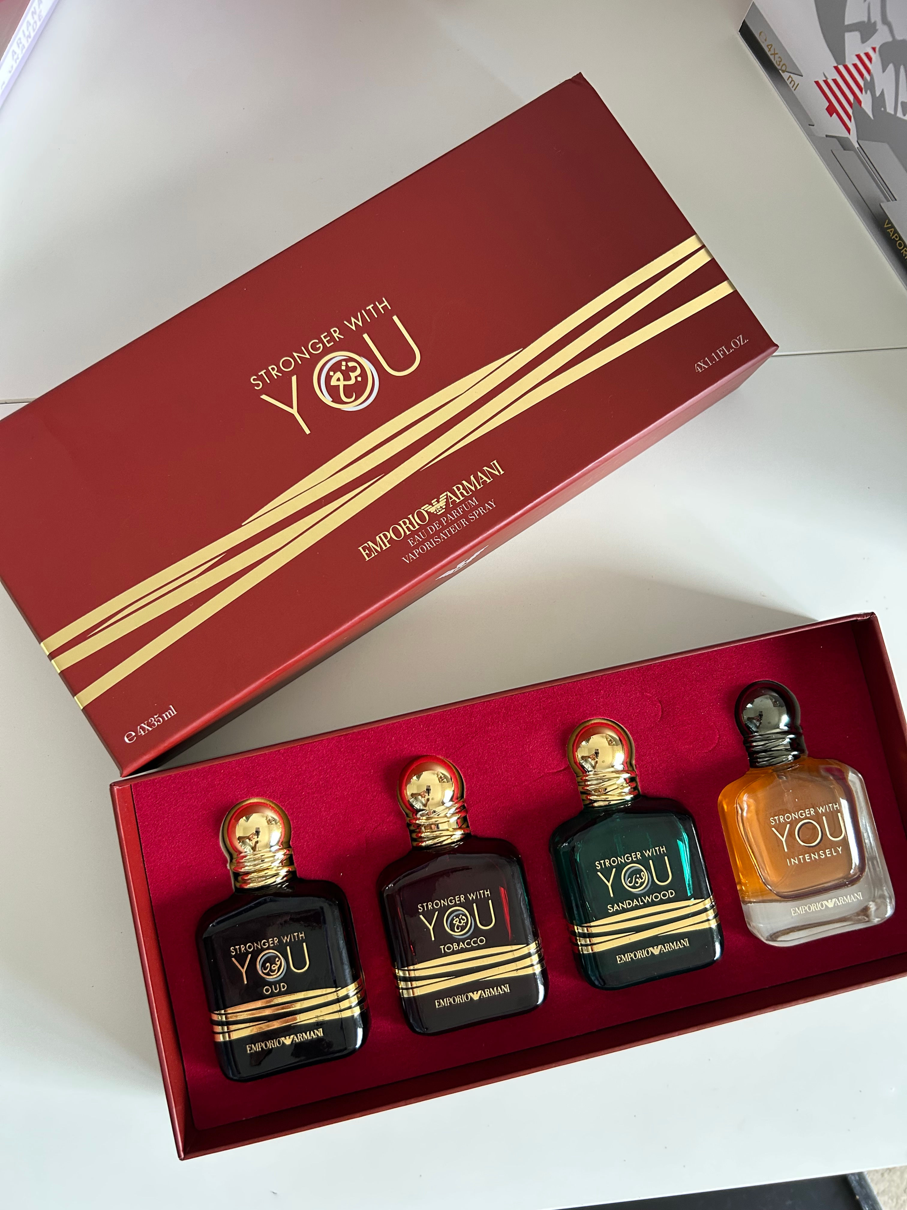 Emporio Armani Stronger With You Intensely/Sandalwood/Tobacco/Oud Set (4x35ml)